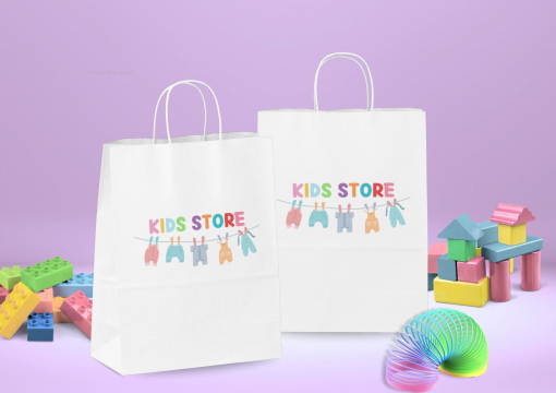  Tragetaschen aus Papier mit Kordelhenkel | Briefumschlaegebestellen.de