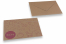 Briefumschläge für Geburtskarten - Braun + Babyrosa | Briefumschlaegebestellen.de