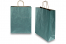 Tragetaschen aus Papier mit gedrehten Papierkordeln - petrol metallic, 320 x 120 x 410 mm, 100 Gramm | Briefumschlaegebestellen.de