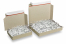 Füllmaterial Papierwolle in einer selbstklebenden Klappschachteln aus Graspapier | Briefumschlaegebestellen.de