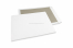 Papprückwandtaschen - 400 x 500 mm, 120 Gramm weiße Kraft-Vorderseite, 700 Gramm graue Duplex-Rückseite, ungummiert / kein Haftklebeverschluß | Briefumschlaegebestellen.de