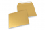 Farbige Briefumschläge Papier - Gold metallic, 160 x 160 mm | Briefumschlaegebestellen.de