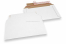 Versandtaschen aus Wellpappe Weiß - 190 x 275 mm | Briefumschlaegebestellen.de