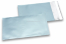 Eisblaue Folienumschläge matt metallic farbig - 114 x 162 mm | Briefumschlaegebestellen.de