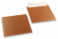 Kupferfarbene Briefumschläge mit Perlmutteffekt - 170 x 170 mm | Briefumschlaegebestellen.de