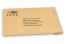 Braune Luftpolstertaschen (80 Gramm) - Beispiel mit Logo auf der Vorderseite | Briefumschlaegebestellen.de