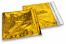 Goldene Holografische Metallic Folienumschläge - 165 x 165 mm | Briefumschlaegebestellen.de