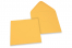  Farbige Umschläge  für Glückwunschkarten  - Goldgelb, 155 x 155 mm | Briefumschlaegebestellen.de