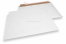 Versandtaschen aus Wellpappe Weiß - 375 x 520 mm | Briefumschlaegebestellen.de