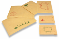 Braune Weihnachts-Luftpolstertaschen | Briefumschlaegebestellen.de