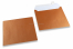 Kupferfarbene Briefumschläge mit Perlmutteffekt - 155 x 155 mm | Briefumschlaegebestellen.de