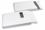 Faltentaschen mit Spitzboden - Weiß mit Fenster | Briefumschlaegebestellen.de