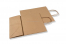 Tragetaschen aus Papier mit gedrehten Papierkordeln - braun, 240 x 110 x 310 mm, 100 Gramm | Briefumschlaegebestellen.de