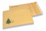 Braune Weihnachts-Luftpolstertaschen - Weihnachtsbaum Grün | Briefumschlaegebestellen.de