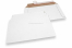 Versandtaschen aus Wellpappe Weiß - 245 x 345 mm | Briefumschlaegebestellen.de