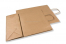 Tragetaschen aus Papier mit gedrehten Papierkordeln - braun, 320 x 140 x 420 mm, 100 Gramm | Briefumschlaegebestellen.de