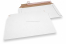 Versandtaschen aus Wellpappe Weiß - 250 x 410 mm | Briefumschlaegebestellen.de