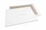 Papprückwandtaschen - 450 x 600 mm, 120 Gramm weiße Kraft-Vorderseite, 700 Gramm graue Duplex-Rückseite, ungummiert / kein Haftklebeverschluß | Briefumschlaegebestellen.de