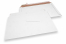 Versandtaschen aus Wellpappe Weiß - 320 x 485 mm | Briefumschlaegebestellen.de