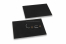 Kartonverpackung mit Kordelverschluss - 114 x 162 mm, schwarz | Briefumschlaegebestellen.de