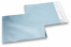 Eisblaue Folienumschläge matt metallic farbig - 165 x 165 mm | Briefumschlaegebestellen.de