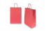 Tragetaschen aus Papier mit gedrehten Papierkordeln - rot, 260 x 120 x 350 mm, 90 Gramm | Briefumschlaegebestellen.de
