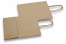Tragetaschen aus Papier mit gedrehten Papierkordeln - braun gestreift, 180 x 80 x 220 mm, 90 Gramm | Briefumschlaegebestellen.de