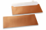 Kupferfarbene Briefumschläge mit Perlmutteffekt - 110 x 220 mm | Briefumschlaegebestellen.de