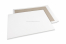 Papprückwandtaschen - 450 x 600 mm, 120 Gramm weiße Kraft-Vorderseite, 700 Gramm graue Duplex-Rückseite, ungummiert / kein Haftklebeverschluß | Briefumschlaegebestellen.de