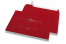 Farbige Weihnachts-Briefumschläge - Rot, mit Weihnachtsdekoration | Briefumschlaegebestellen.de