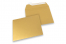 Farbige Briefumschläge Papier - Gold metallic, 160 x 160 mm | Briefumschlaegebestellen.de