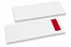 Bestecktasche Weiß ohne Besteckschnitt + Rot Papierserviette | Briefumschlaegebestellen.de