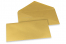 Farbige Umschläge für Glückwunschkarten - Gold metallic, 110 x 220 mm | Briefumschlaegebestellen.de