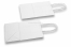 Tragetaschen aus Papier mit gedrehten Papierkordeln - weiß, 140 x 80 x 210 mm, 90 Gramm | Briefumschlaegebestellen.de
