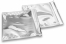 Silberne Metallic Folienumschläge - 220 x 220 mm | Briefumschlaegebestellen.de