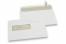 Laserdrucker Briefumschläge, 156 x 220 mm (EA5), Fenster links 40 x 110 mm, Fensterposition 120 mm von links und 66 mm von unten, Gewicht pro Stück ca. 6 Gramm | Briefumschlaegebestellen.de
