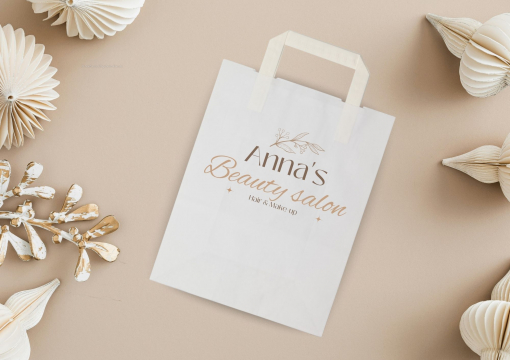  Tragetaschen aus Papier mit Flachhenkel | Briefumschlaegebestellen.de