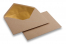 Briefumschläge aus Kraftpapier mit Innenfutter- 114 x 162 mm (C 6) Gold | Briefumschlaegebestellen.de