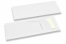 Bestecktasche Weiß mit Besteckschnitt + Weiß Papierserviette | Briefumschlaegebestellen.de