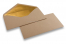 Briefumschläge aus Kraftpapier mit Innenfutter - 110 x 220 mm (EA 5/6) Gold | Briefumschlaegebestellen.de