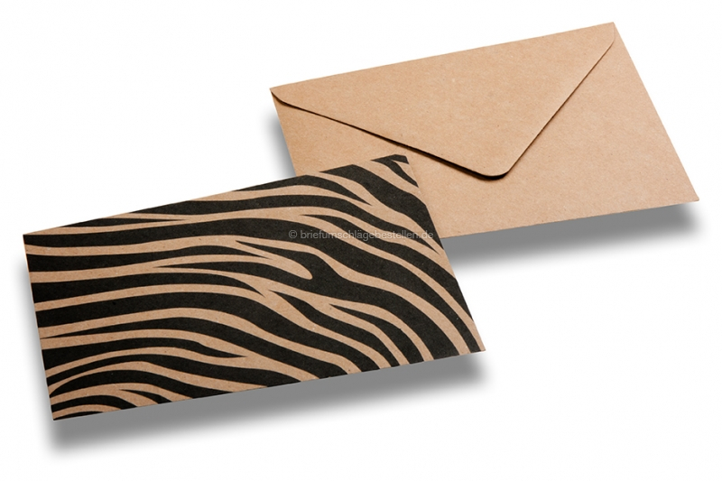 Dekorative Kraftpapier-Briefumschläge - Zebra