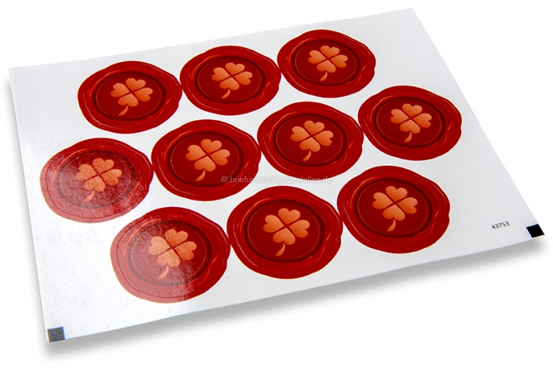 Party-Verschlusssiegel - vierblättrige Kleeblatt