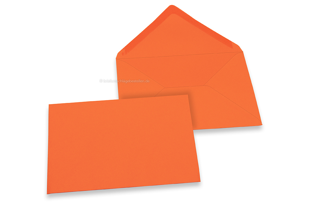  Farbige Umschläge  für Glückwunschkarten  - Orange, 114 x 162 mm