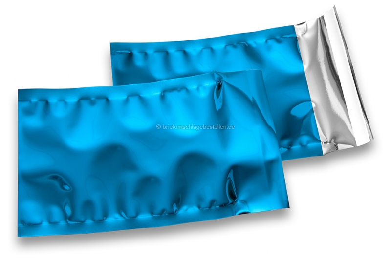 Blaue Metallic Folienumschläge - 114 x 162 mm