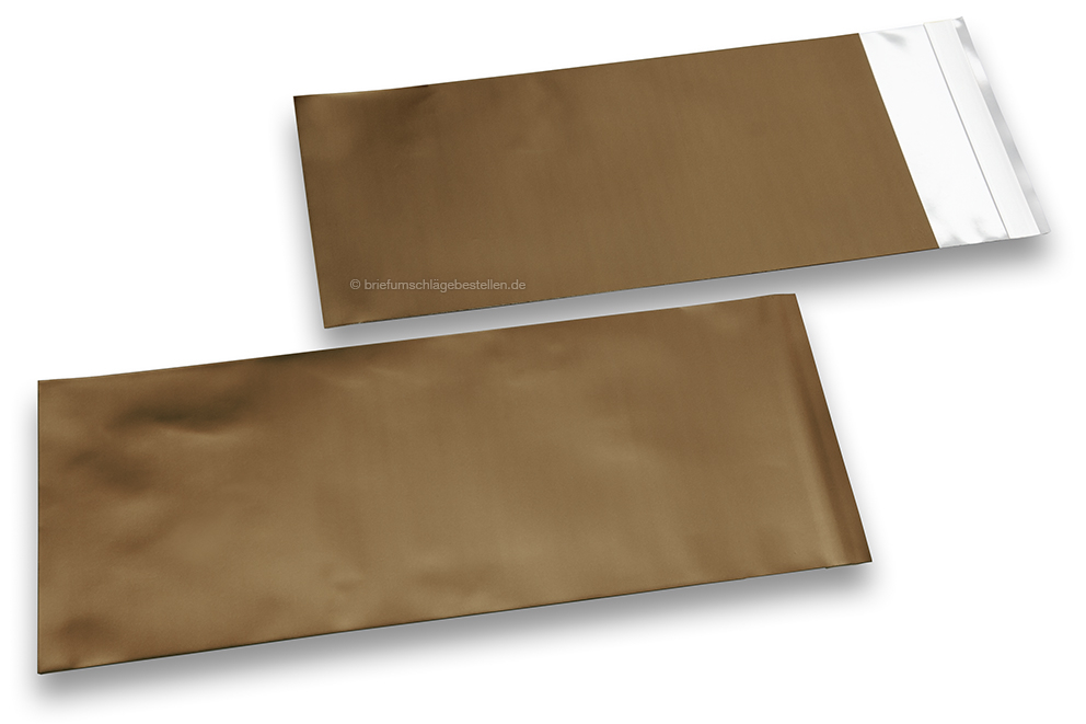 Bronzene Folienumschläge matt metallic farbig - 110 x 220 mm