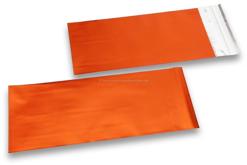 Orange - Folienumschläge matt metallic farbig - 110x 220 mm