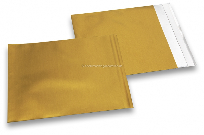 Goldene Folienumschläge matt metallic farbig - 165 x 165 mm