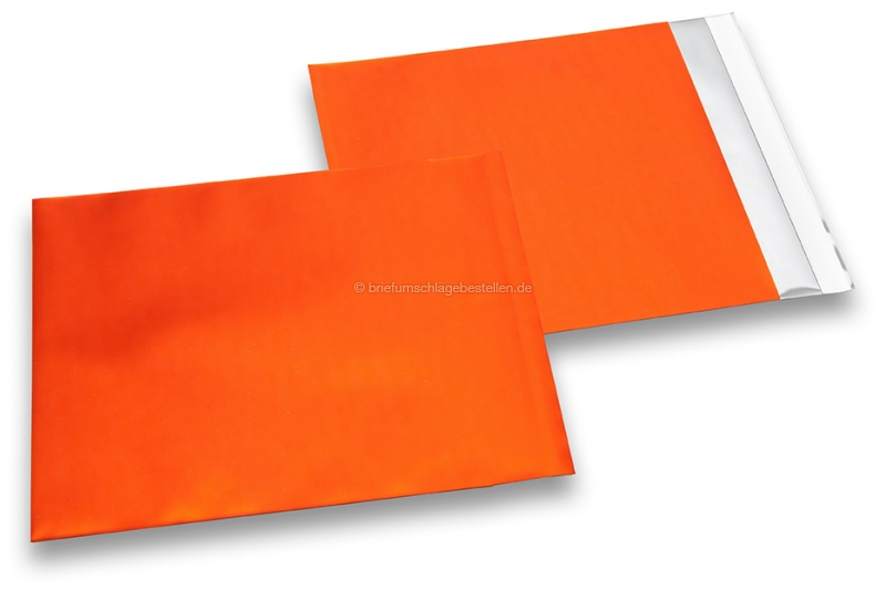 Orange Folienumschläge matt metallic farbig - 165 x 165 mm