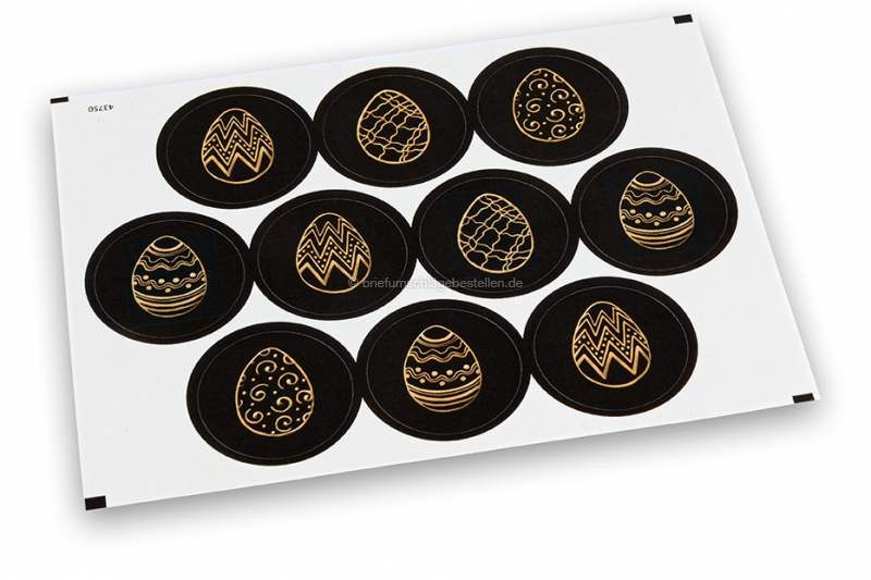 Osteraufkleber - Schwarz +Goldgelb