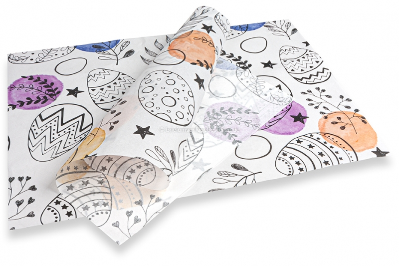 Seidenpapier zu Ostern - Schwarz mit farben